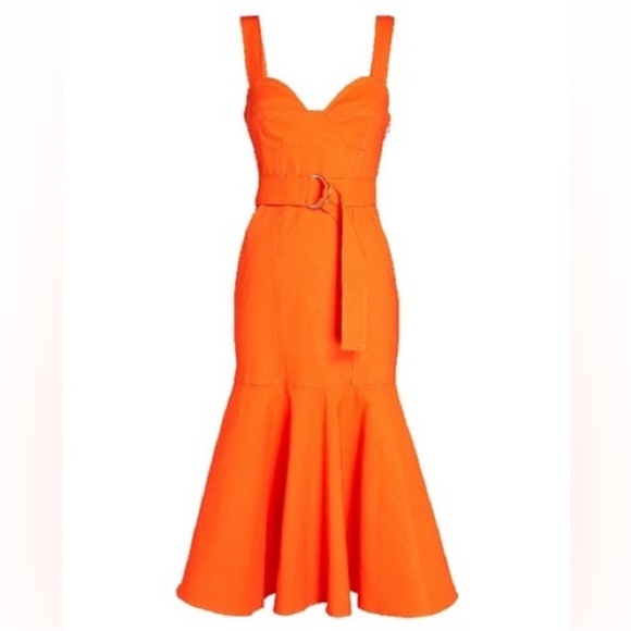 A.L.C. Dresses & Skirts - 🔥🔥🔥NEW A.L.C Sabrina Belted Linen Orange Dress In Shock